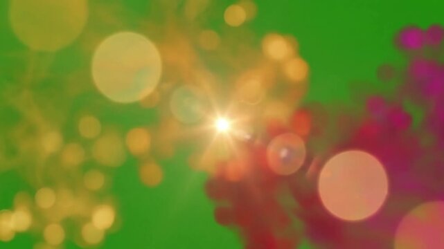 Soft focus light leaks through flower petals in slow motion with organic light leaks bleeding into effect green screen light leaks &