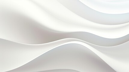 Elegant white wavy abstract background with smooth curves