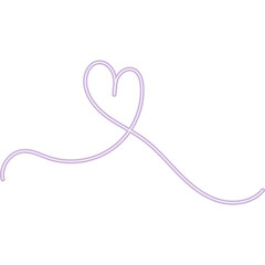 Heart Line Doodle Neon