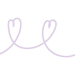 Heart Line Doodle Neon