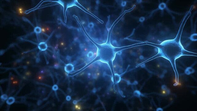 abstract blue background with particles