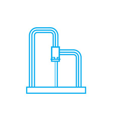 Metrology Pipe Component Measurement Vector Icon
