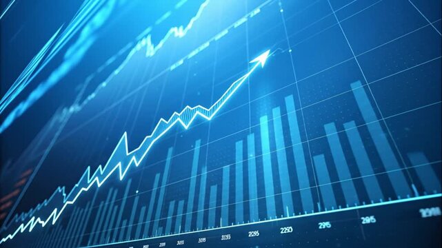 Skyrocketing Growth Chart Stock Market Graph for Financial Success & Business Expansion