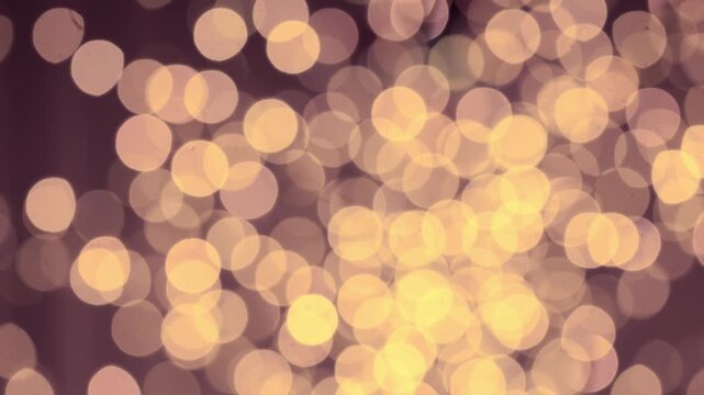 blurred Christmas golden Bokeh Lights Background: Abstract Soft Glow and twinkling effect, none AI