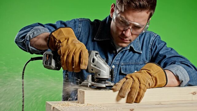 Wooden Cutting Board in Focus with oscillating multi tool oscillating plunge cut effect videos Mission Cordless Power Tools V4 (real