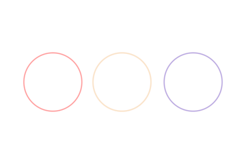Minimalist Trio of Neon Circle Outlines