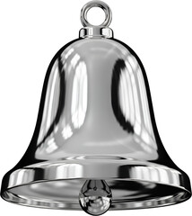 Classic Silver Jingle Bell Christmas Ornament