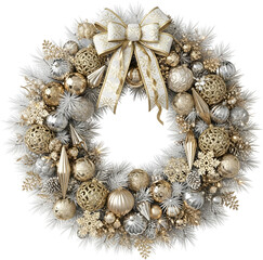 Luxury Christmas Wreath Collection on White Background