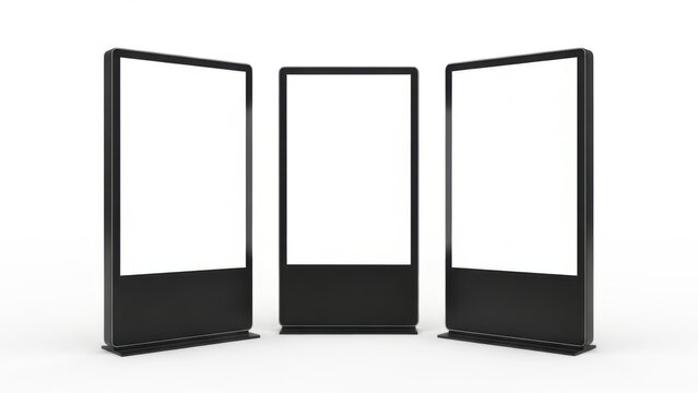 Three digital display screens
