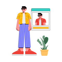 Portfolio UI PNG image on Transparent Background.