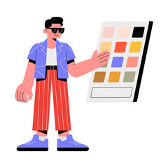 Color Pick PNG image on Transparent Background.