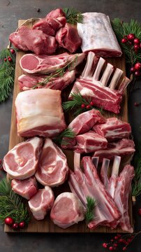 Gourmet festive lamb cuts for holiday meal