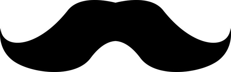 Italy Mustache Vector Icon - Italian Style Moustache Symbol