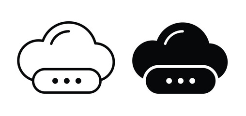 Cloud computing privacy icon. Cloud backup password symbol. Data synchronization security. Cloud computing sign
