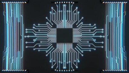 Artificial intelligence digital circuit board processing data cpu chip technology background
Represents AI, data processing, and futuristic technology concepts. - Powered by Adobe