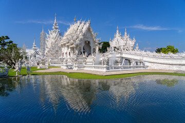 White Temple known as Wat Rong Khun, in Chiang Rai, Thailand.