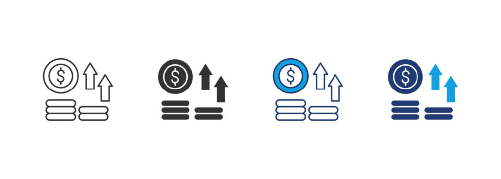 High Price Icon Set Multiple Style Collection