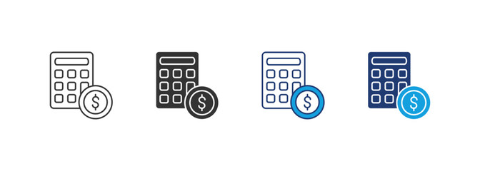 Estimate Icon Set Multiple Style Collection