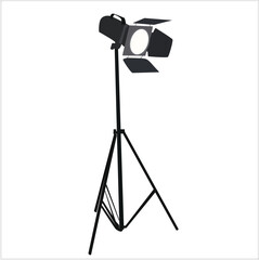 photo lighting. Photography studio vector. Photographic devices. 
