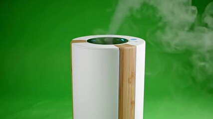 Air purifier humming softly amidst lush greenery with smart air purifier in balcony: effect videos Mission Smart Home Devices (real