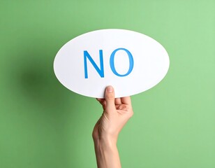 意思表示する、吹き出しとNoの画像