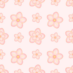 Light Pink Small Floral Seamless Pattern Delicate Motif