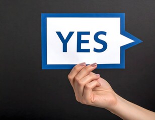 吹き出しとYes、肯定の意思表示