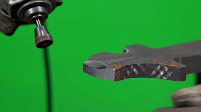 Deburring tool whirring through metal mesh with rotary tool deburring with rotary effect videos Mission Cordless Power Tools style