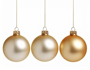 golden christmas balls