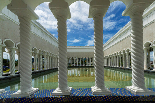 Ablution pool of the  Sultan Omar Ali Saifuddin Mosque in Bandar Seri Begawan, Brunei Darussalam.