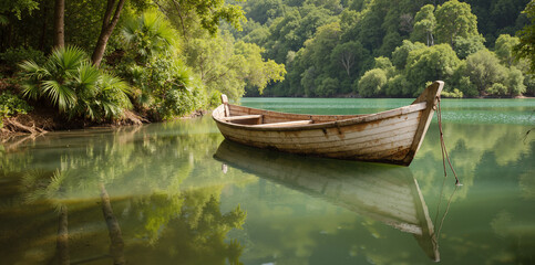Abandoned Boat Drifting – Reflective Ecological Landscape for Environmental Awareness and Conservation Blogs
