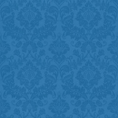 Turquoise Damask Fabric Texture