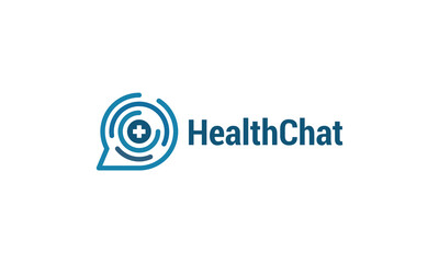 simple and modern HEALTH CHAT logo design template elements
