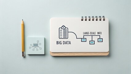 Big Data Information Flow Diagram on Notepad