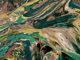 Abstract art painting, creative hand painted background, marble and brush  texture, acrylic