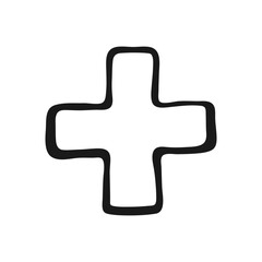 Fototapeta premium Hand-Drawn Cross Symbol Icon