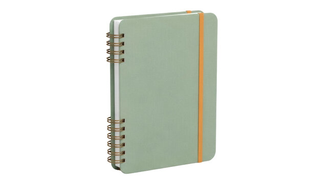 Isolated spring notebook for work or home projects, diary, agenda, list of tasks, sketchbook