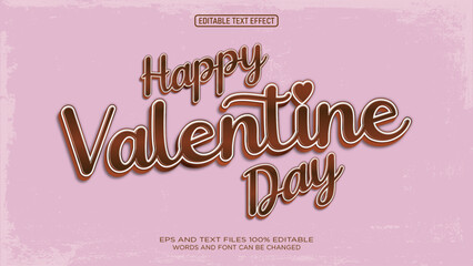 Happy Valentine day Editable text effect