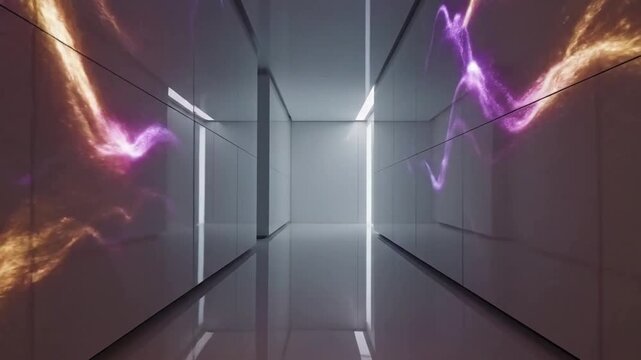 Halogen Glow in Darkened Hallway with smart plug in hallway: color effect videos Mission Smart Home Devices style featuring smart
