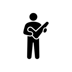 Man Holding Check Mark Icon