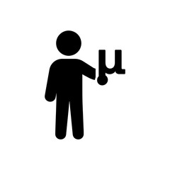 Man Holding Micro Symbol Icon