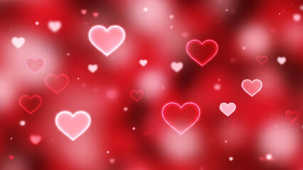 Valentine romantic background wallpaper with hearts on solid background
