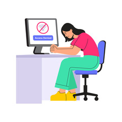 Access denied PNG image on Transparent Background.