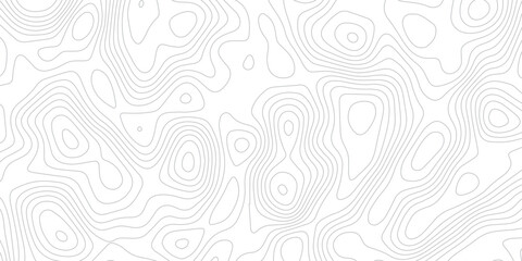 Abstract topographic wavy design. seamless flowing curve lines on white background. minimal contour line art pattern. terrain lines background. elevation contour map inspired vector design. © Vector Visionary