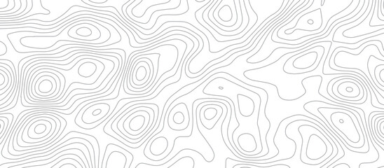 Abstract topographic wavy design. seamless flowing curve lines on white background. minimal contour line art pattern. terrain lines background. elevation contour map inspired vector design.