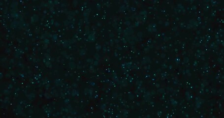 green blue abstract bubbles particles bokeh on black background, event festive happy new year - Powered by Adobe