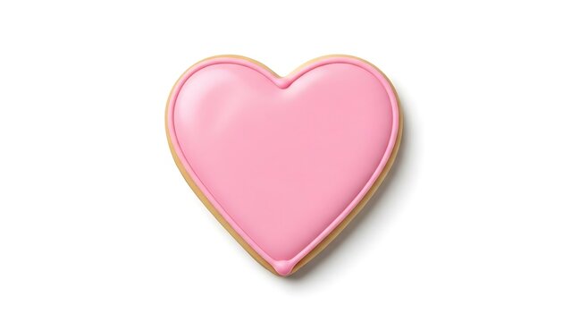 Delightful pink heart-shaped cookie