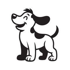 Simple minimal dog logo template