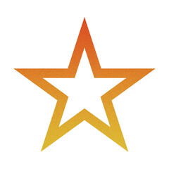 Obraz premium ​Abstract Grainy Gradient Star PNG. Single Five Pointed Star Icon with Retro Noise Texture. Trending Y2K Aesthetic Design Element for UI/Web Graphic