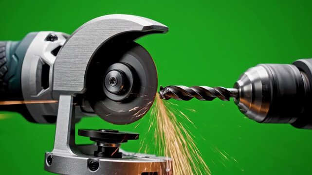 Glowing sparks flying off a metallic surface as it oscillates with oscillating multi tool oscillating plunge cut effect videos